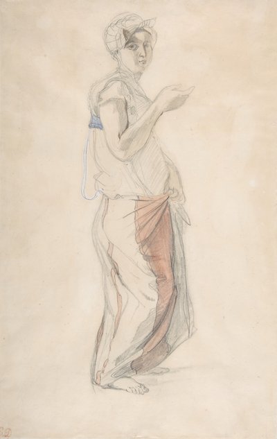 Standing Woman in Moroccan Costume, ca. 1834 by Eugène Delacroix