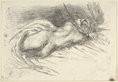 Study of a Woman Viewed from Behind by Eugène Delacroix