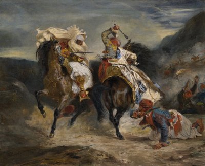The Combat of the Giaour and Hassan, 1826 by Eugène Delacroix