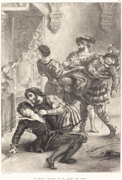 The Death of Hamlet Act V, Scene II by Eugène Delacroix