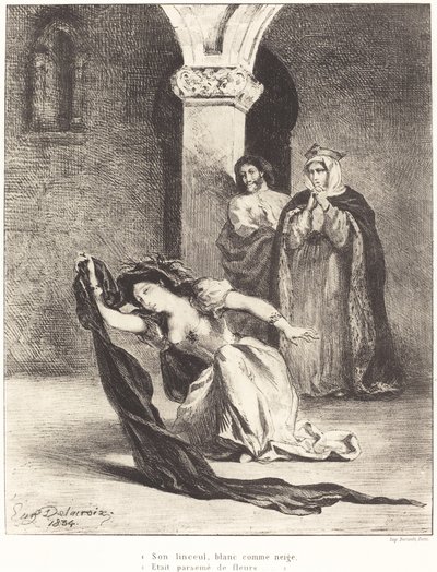The Song of Ophelia (Act IV, Scene V) by Eugène Delacroix