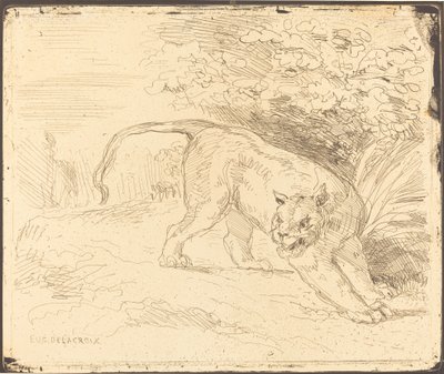 Tiger on the Prowl by Eugène Delacroix
