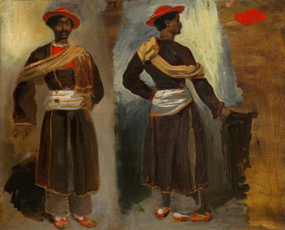 Two Studies of a Standing Indian from Calcutta, c. 1823-1824 by Eugène Delacroix