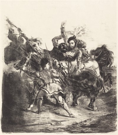 Weislingen Attacked by the Forces of Goetz by Eugène Delacroix