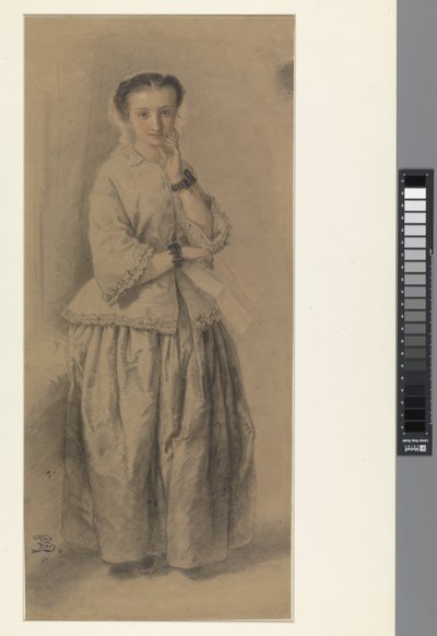 Portrait of Jeanne Dielman, Standing, Full Length by Eugène François de Block