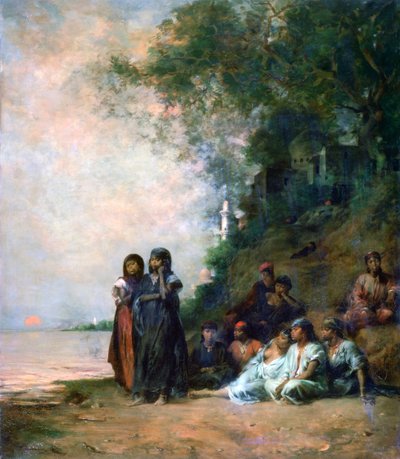 Egyptian Women at the Edge of the Water, 19th Century by Eugène Fromentin