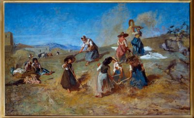 Harvest. Painting by Eugene Fromentin (1820-1876) by Eugène Fromentin