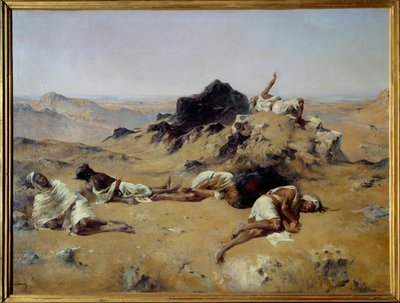 Desert. Thirsty Men. by Eugène Fromentin