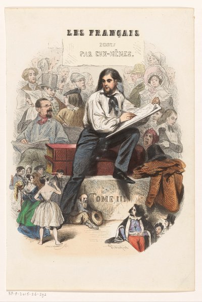 Sketching Artist (Title Page for: The French Painted by Themselves, 1841) by Eugène Guillaumot