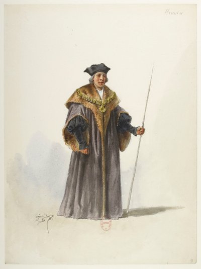 Saint-Saëns - Henry VIII - Costume Designs - Lacoste - 9. Usher by Eugene Lacoste