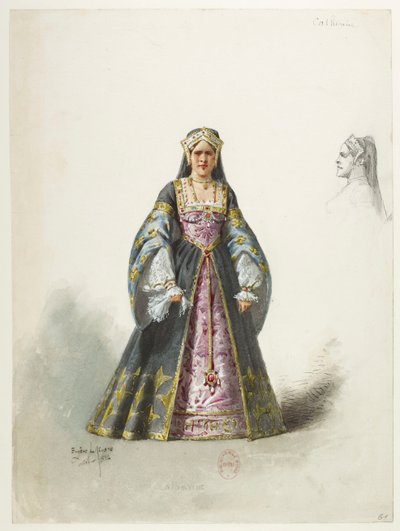 Saint-Saëns - Henry VIII - Costume Designs - Lacoste - Catherine by Eugene Lacoste