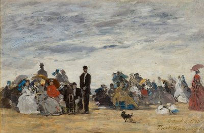 The Beach of Trouville by Eugene Louis Boudin