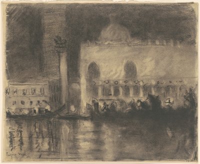 Memory of Venice: the Palazzo Ducale and the Piazzetta by Eugène Vail