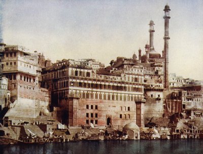 Benares, a Mosque on the Site of an Ancient Hindu Temple by European Photographer