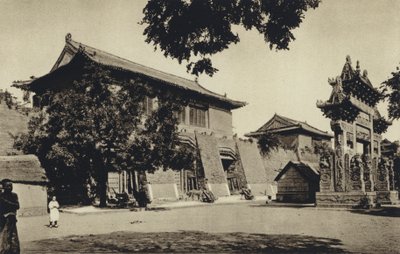 China, Temple-entrance near the sacred mountain Taischan, Shantung by European Photographer