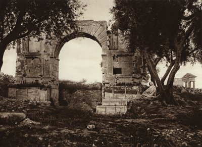 Dougga, Triumphal arch of Alexander Severus by European Photographer