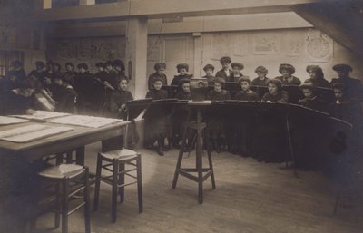 Female Students in an Art Class by European Photographer