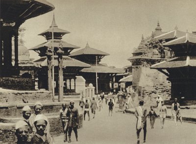 India, Temple Street, Katmandu by European Photographer