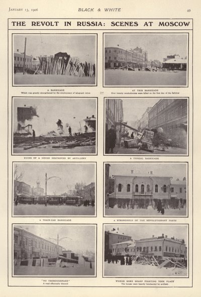 The Revolt in Russia, Scenes in Moscow by European Photographer