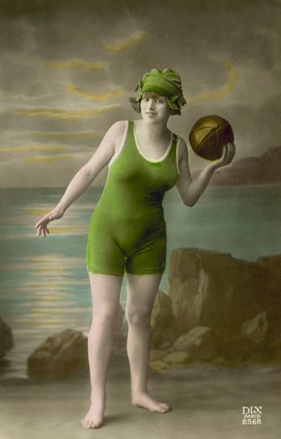 Young Woman in a Bathing Costume by European Photographer