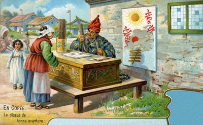 A Fortune teller in Korea, 1904 by European School