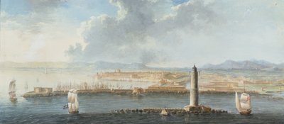 A View of a Port from the Sea, Probably Livorno by European School