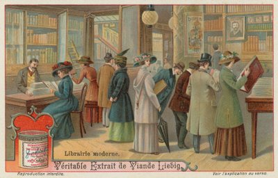 A Modern Bookshop (Early 20th Century) by European School