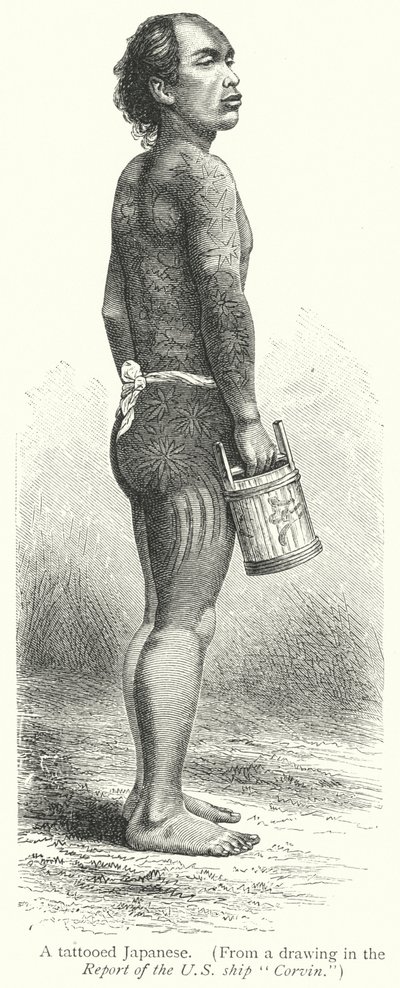 A tattooed Japanese by European School