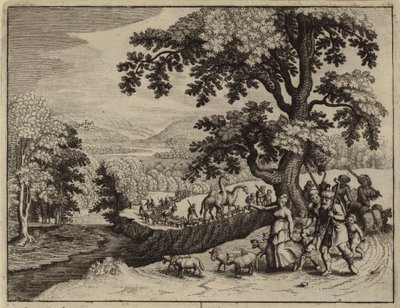 Abraham setting out on his journey to Canaan by European School