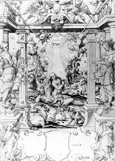 Adam and Eve, 1609 by European School