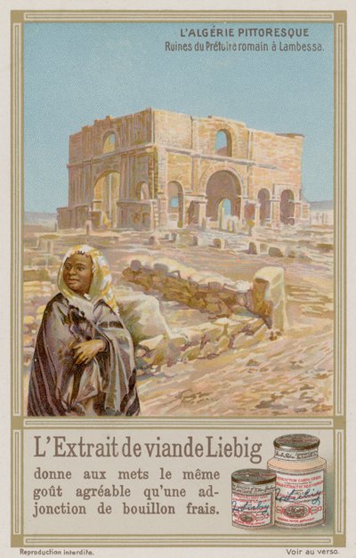 Ancient Roman ruins at Lambaesa by European School