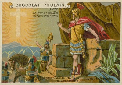 Apparition of the Cross Announcing Victory to Constantine at the Battle of Milvian Bridge, 312 by European School