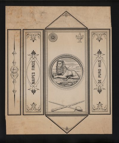Artwork for playing cards by European School