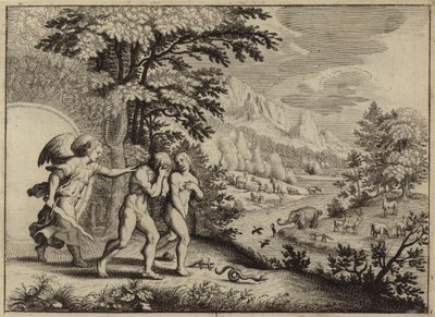 Banishment of Adam and Eve from the Garden of Eden by European School