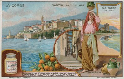 Bastia, Cap Corso and a Peasant Girl by European School