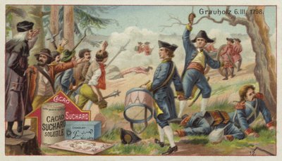 Battle of Grauholz, Switzerland, 6 March 1798 by European School