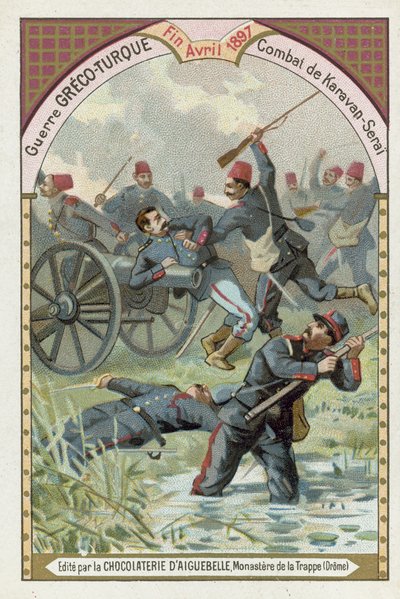 Battle of Karavan-Serai, Greco-Turkish War, April 1897 by European School