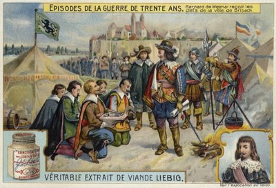 Bernard of Saxe-Weimar Receiving the Keys to the Town of Breisach, 1638 by European School