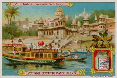 Boats on the Ganges by European School