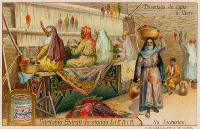 Carpet Weavers in Merv in Turkmenistan by European School
