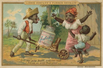 Cartoon Africans Welcome Liebig Meat Extract by European School