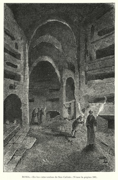 Catacombs of St Callistus, Rome, Italy by European School
