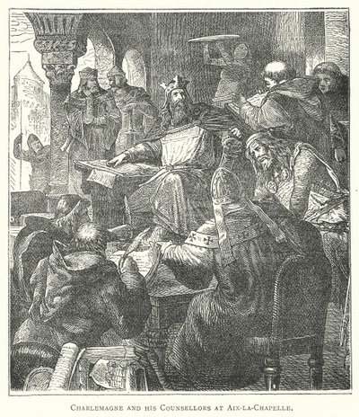 Charlemagne and His Counsellors at Aix-la-Chapelle by European School