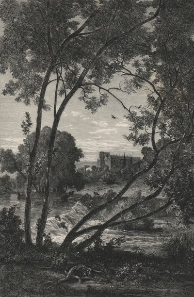 Chatsworth, Duke of Devonshire, England (engraving) by European School