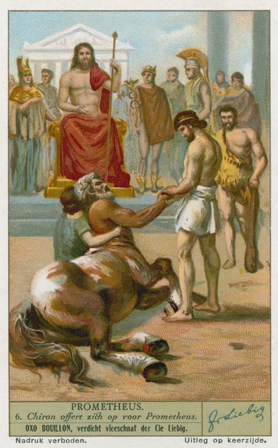 Chiron offers himself before Prometheus by European School