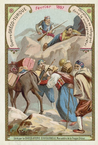 Christians seeking refuge in the mountains of Crete, Greco-Turkish War, February 1897 by European School