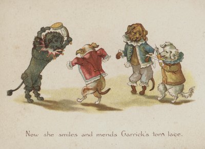 Comic dogs by European School