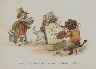 Comic dogs by European School