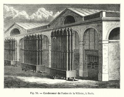 Condenser of the Villette Factory, in Paris (engraving) by European School