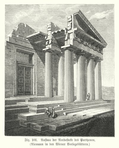 Construction of the North-East Corner of the Parthenon, Athens, Ancient Greece by European School
